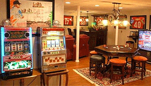 bar in a Lynn finished basement