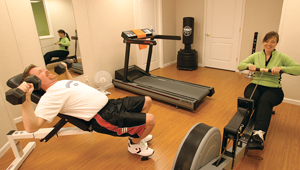 installing a basement fitness center in Lowell
