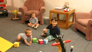 A complete finished basement system for the kids in a Somerville home